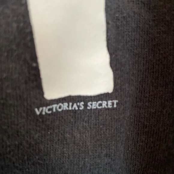 Donating Soon! PINK Victorias Secret Small petite black sweatshirt - Picture 3 of 5
